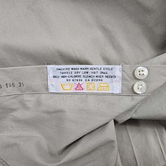 VTG Yves Saint Laurent Mens Button Up Long Sleeve Dress Shirt SIZE: 15.5/34-35 - Picture 8 of 9